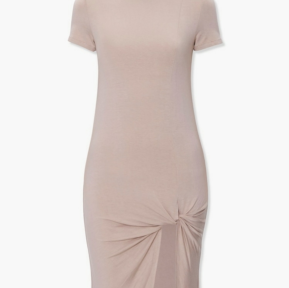 Forever 21 Dresses & Skirts - Taupe Knotted T-shirt Dress